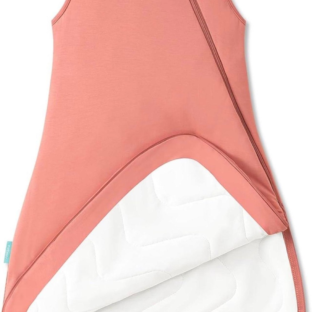 PurComfy Bamboo Viscose Sleep Sack 1.0 TOG Baby Sleeping Bag Coral Pink Medium